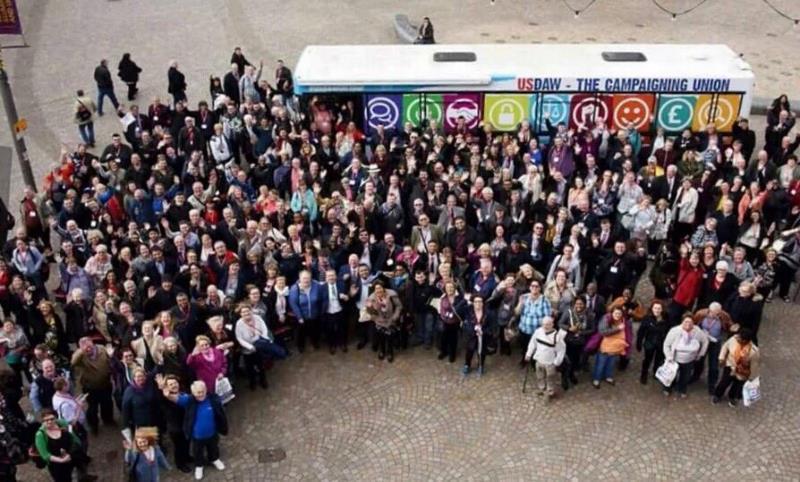 USDAW Promotional Bus Launch Blackpool